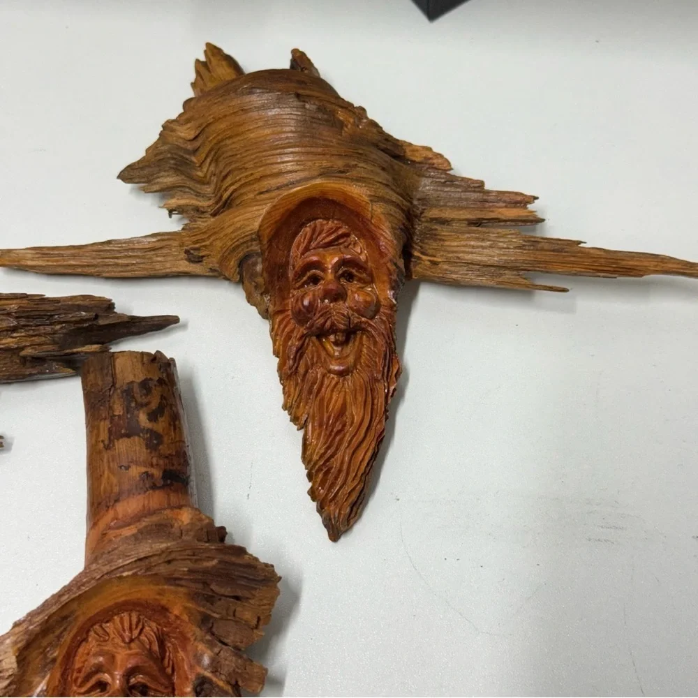 Handcrafted Wooden Forest Gnomes